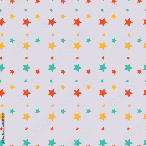 vector illustration of seamless colorful stars background  © B_1_3