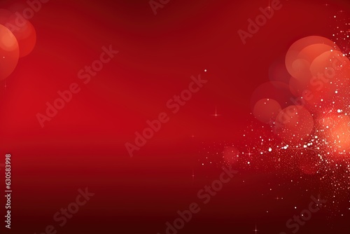 Abstract red background with bokeh lights and stars