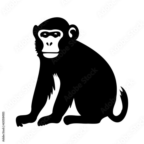 Capuchin line icon. Monkey, primate, africa, pet, bananas, monk. Black vector icons on a white background for Business