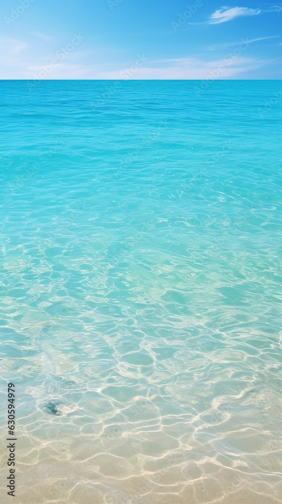 Tropical beach with white sand and turquoise sea water.Generative Ai Tropical beach with white sand and turquoise sea water.Generative Ai