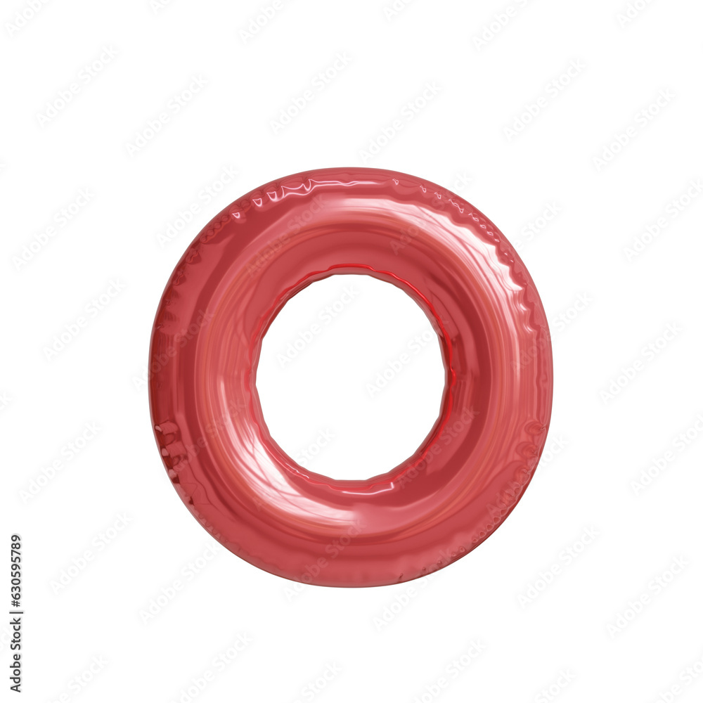 Alphabet O made of red inflatable balloons Alphabet O made of red inflatable balloons