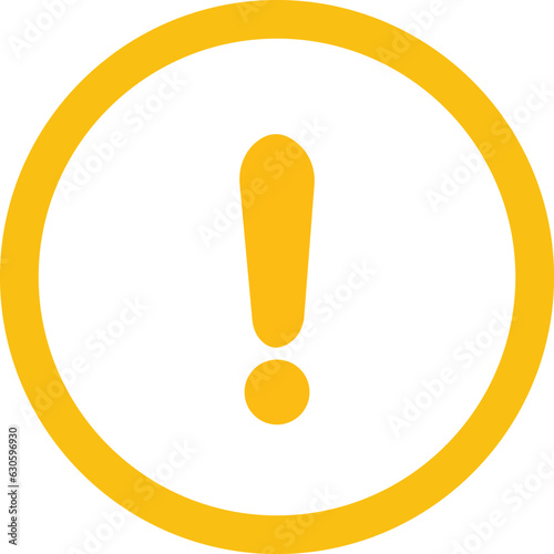 yellow Exclamation mark icons in flat style. Danger alarm on white isolated background. Caution risk business concept. Hazard warning attention sign with exclamation mark symbol.