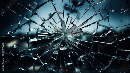 broken glass window ai generated image