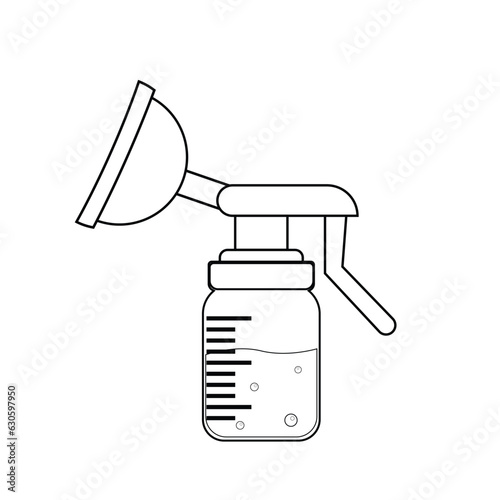 breast pump isolated on white background.