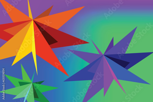 Colorful Abstract Geometric Stars