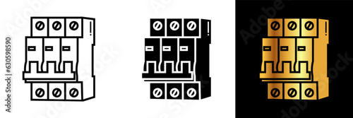 The Circuit Breaker Icon represents a safety device used to protect electrical circuits from overloads and short circuits.