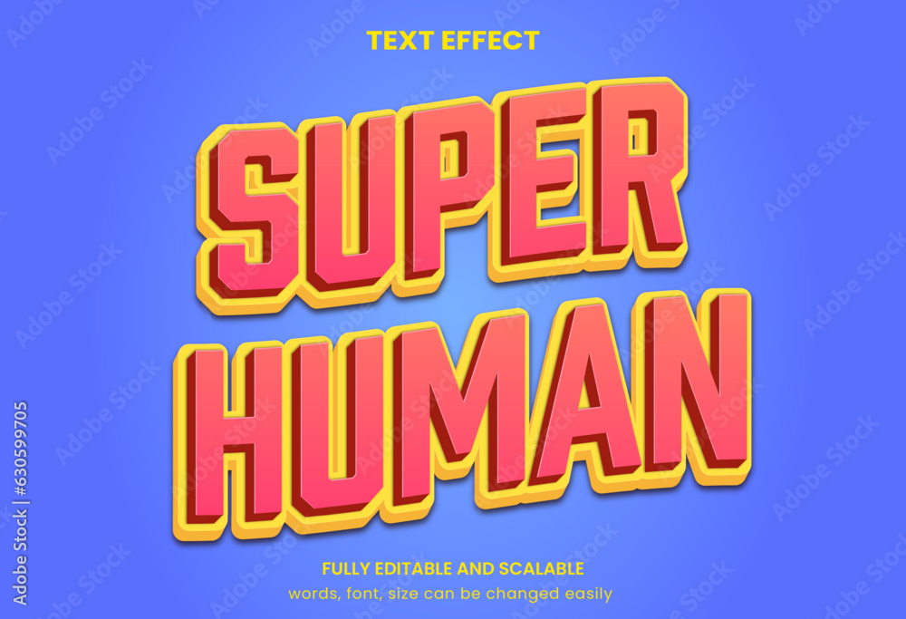 Fototapeta premium colorful kids Comic Cartoon tittle 3d graphic style editable text effect