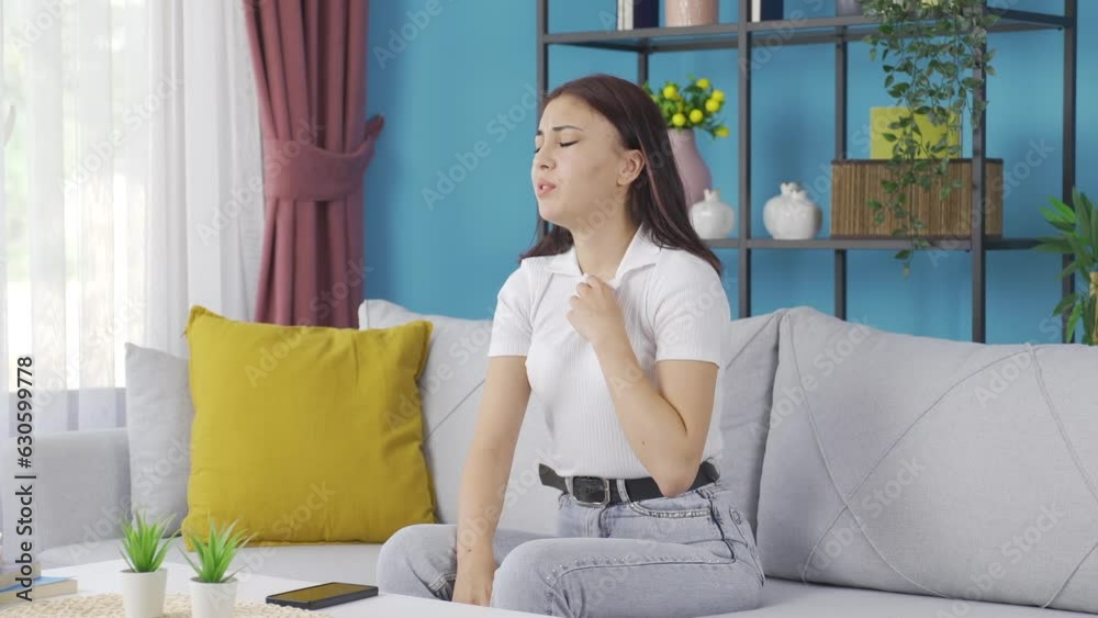 Young woman with family problems. Young woman with family problems.