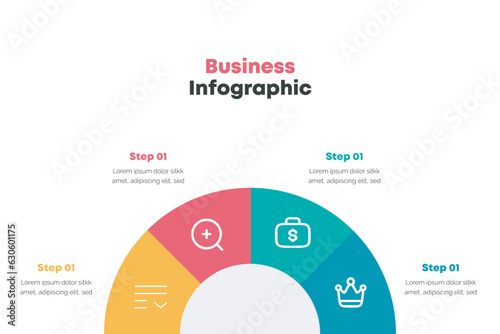 Infographic circular diagram template Vector illustration