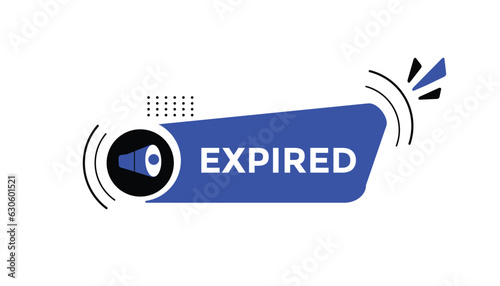 Expired button web banner templates. Vector Illustration