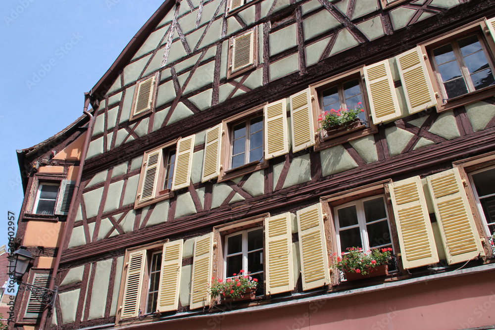 half-timbered house in colmar in alsace (france)