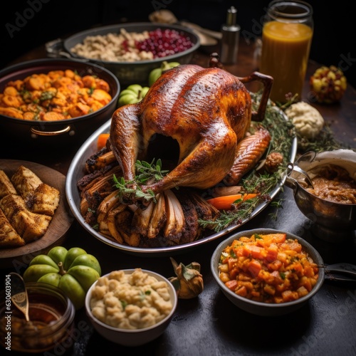 Thanksgiving Dinner - Turkey and side dishes