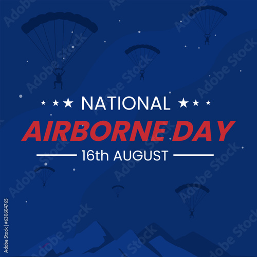 National airborne day design vector illustration