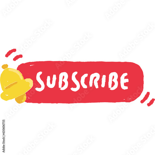 doodle subscribe icon for decoration,website,app,presentation,printing,banner,poster,etc.