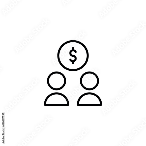 Share Holders icon design with white background stock illustration