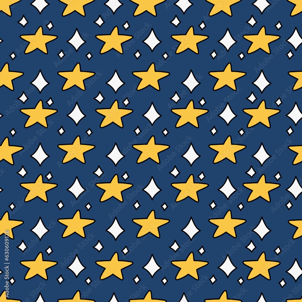 Stars yellow pattern seamless background. Stars yellow pattern seamless background.