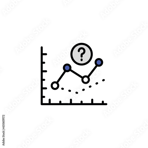 Forecasting icon design with white background stock illustration