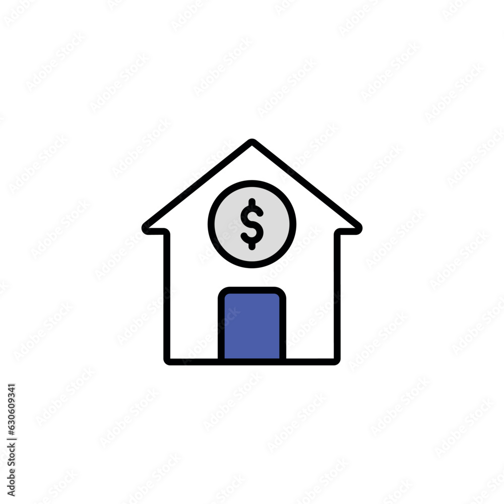 Realestate Investment icon design with white background stock illustration Realestate Investment icon design with white background stock illustration