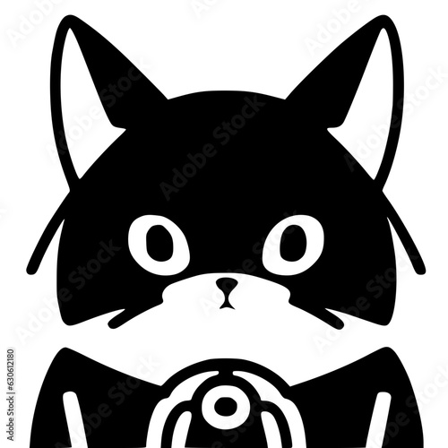 symmetrical cat, cute and lovely face