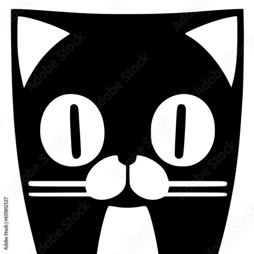 symmetrical cat, cute and lovely face