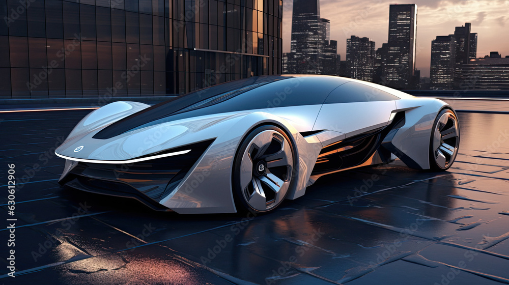 Future futuristic sci fi concept car design glass speed 