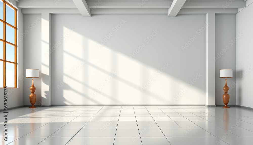 High quality stock photography of a white bright office with big white