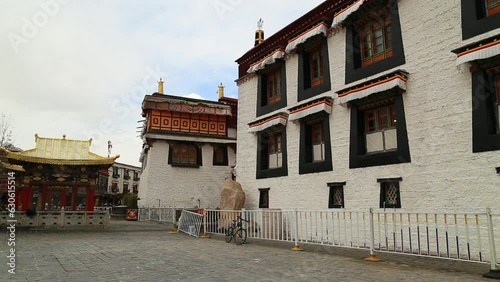 Barkhor Street,Tibetans circle barkhor Street to pray for good luck.