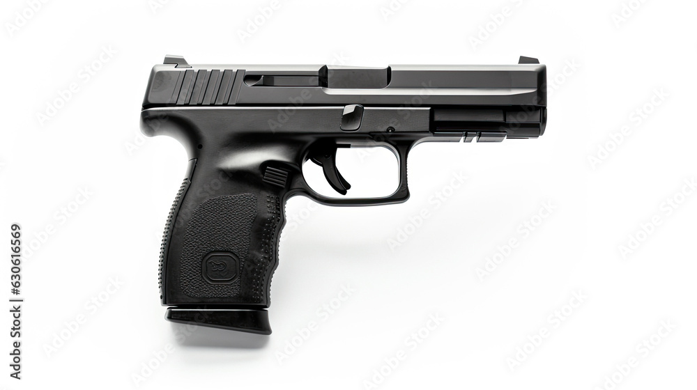 Gun pistol isolated on white background weapon