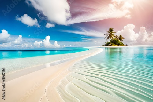 beach with palm trees