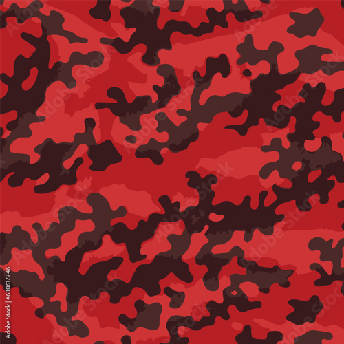 Camouflage seamless pattern. Trendy style camo, repeat print. Vector illustration. Khaki texture, perfect for military army design