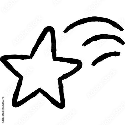 doodle shooting star decorative for decoration, website, web, presentation, printing, banner, logo, poster design, etc.