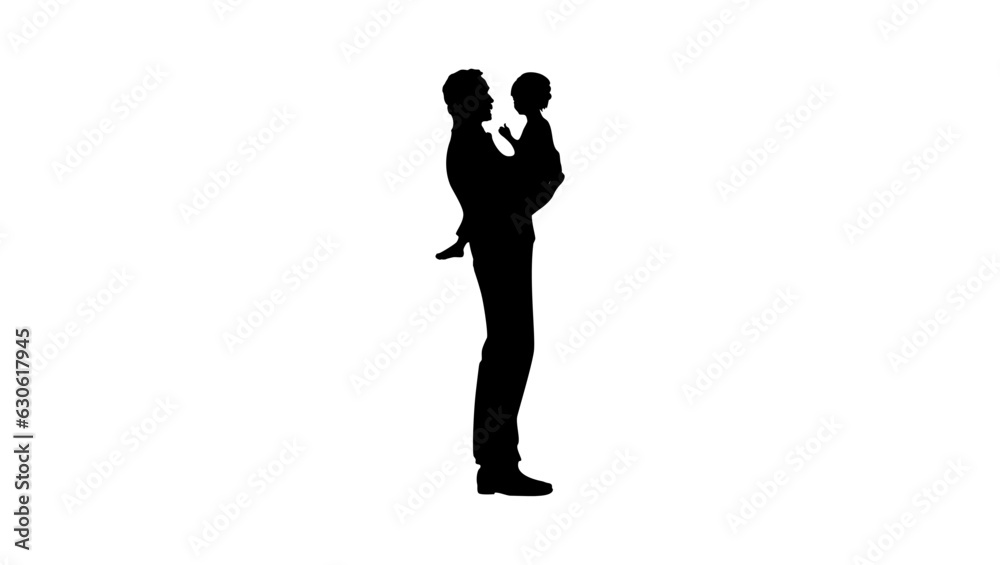 daughter and father silhouette,  The silhouette captures the love and bond between a father and daughter.