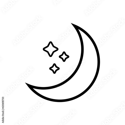 Moon Night Sleep Icon Vector Design Illustrator EPS 10