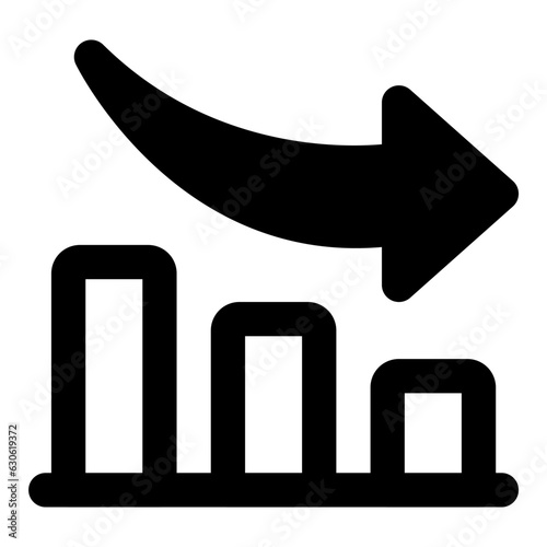 statistic down icon vector illustration asset element