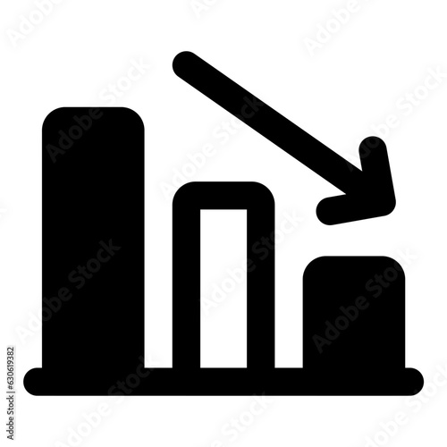 statistic down icon vector illustration asset element