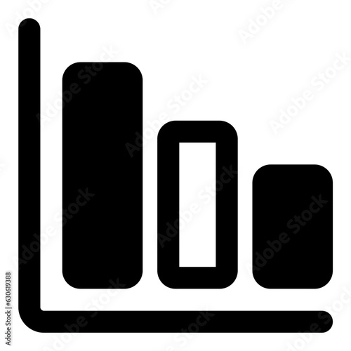 statistic down icon vector illustration asset element