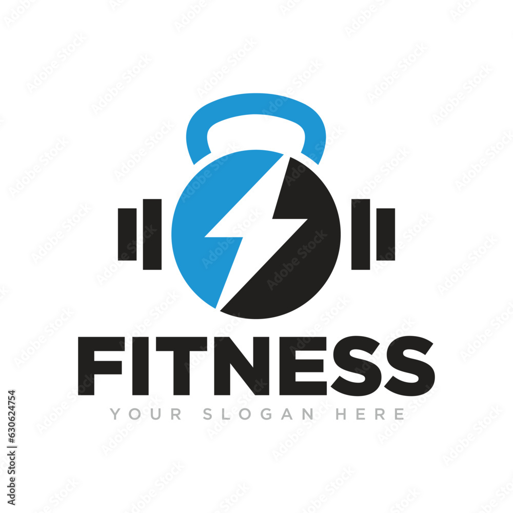 Fitness Logo Design Illustration