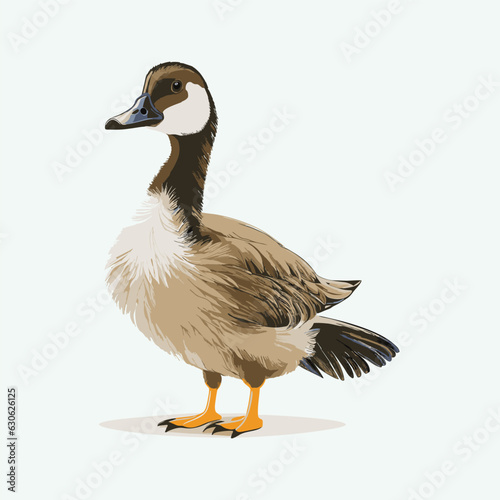vector cute goose cartoon style