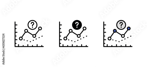 Forecasting icon design with white background stock illustration