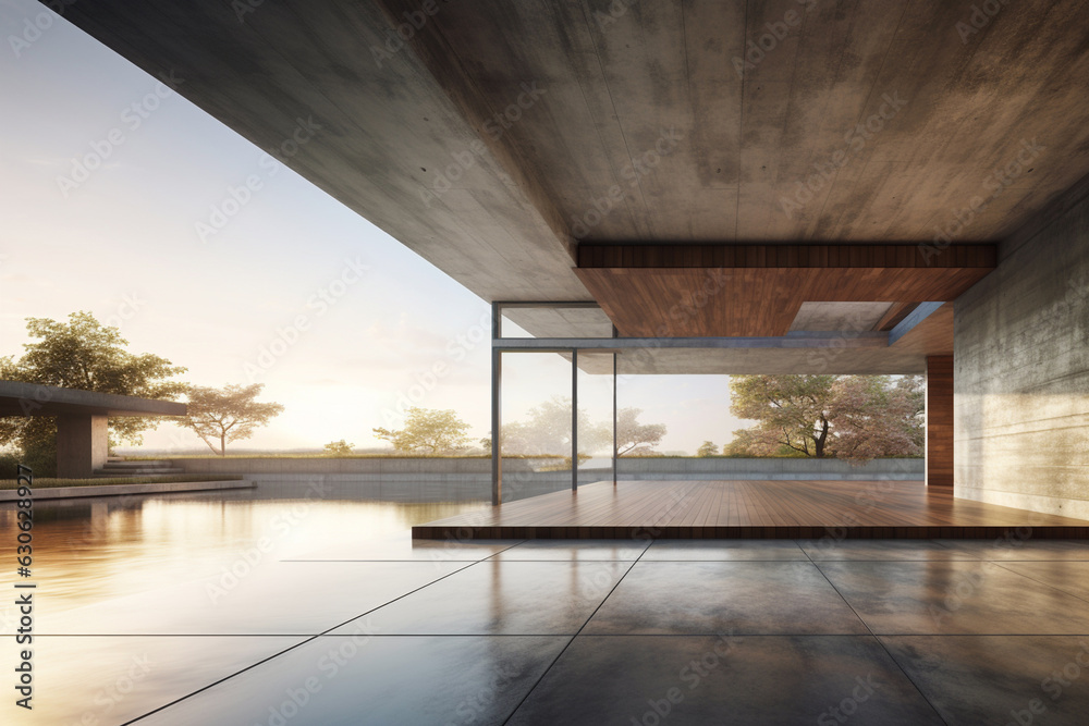 interior of modern building