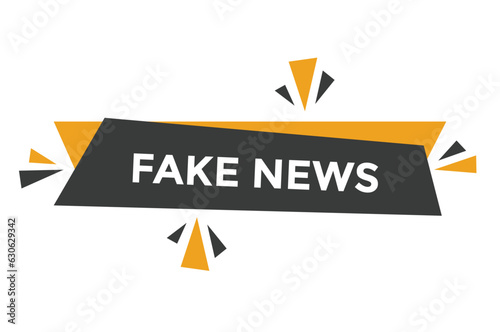 Fake news button web banner templates. Vector Illustration 
