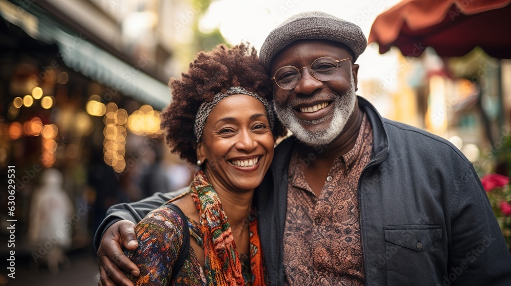 Happy mature couple. Generative AI Happy mature couple. Generative AI