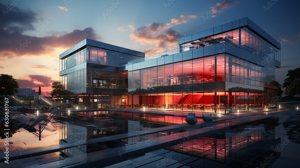 Fototapeta premium Office building. Generative ai