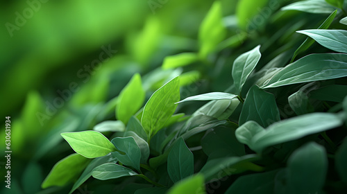 Verdant Elegance  Captivating Close-Up of Vibrant Green Foliage 