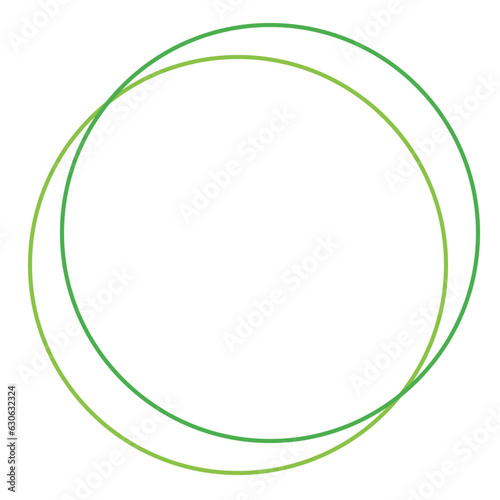 green double circle icon frame