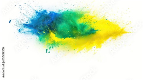 Colorful brazilian flag paint powder explosion on isolated white background 4.jpeg