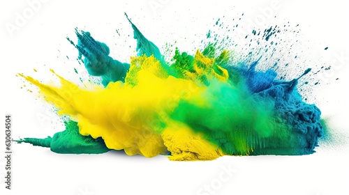 Colorful brazilian flag paint powder explosion on isolated white background 4.jpeg