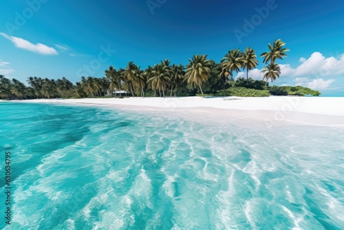 Tropical beach panorama view, summer landscape