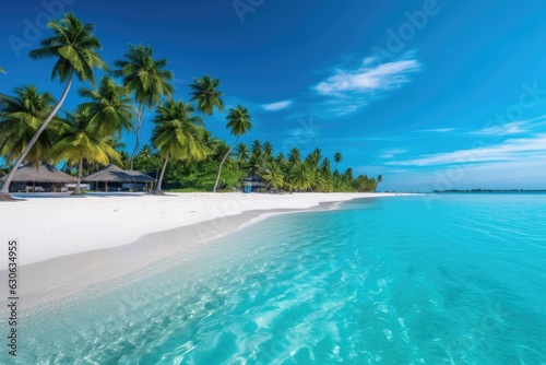 Tropical beach panorama view, summer landscape © jambulart