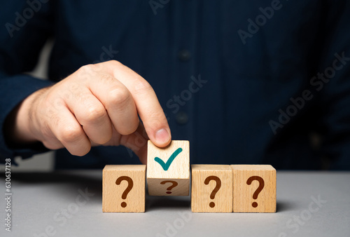 Confirm data. Information verification. Solve the mystery, unravel the riddle. First piece of evidence. Job prioritization. In process of achieving. Complete the first task and move on.